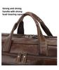 Jiameida Retro Leather Men's 17-Inch Briefcase and Handbag