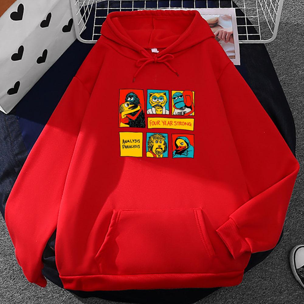 Funny Graphic Hoodies Four Print Sweatshirts Winter Soft Comfortable Pullovers Men/Women Clothes Hooded