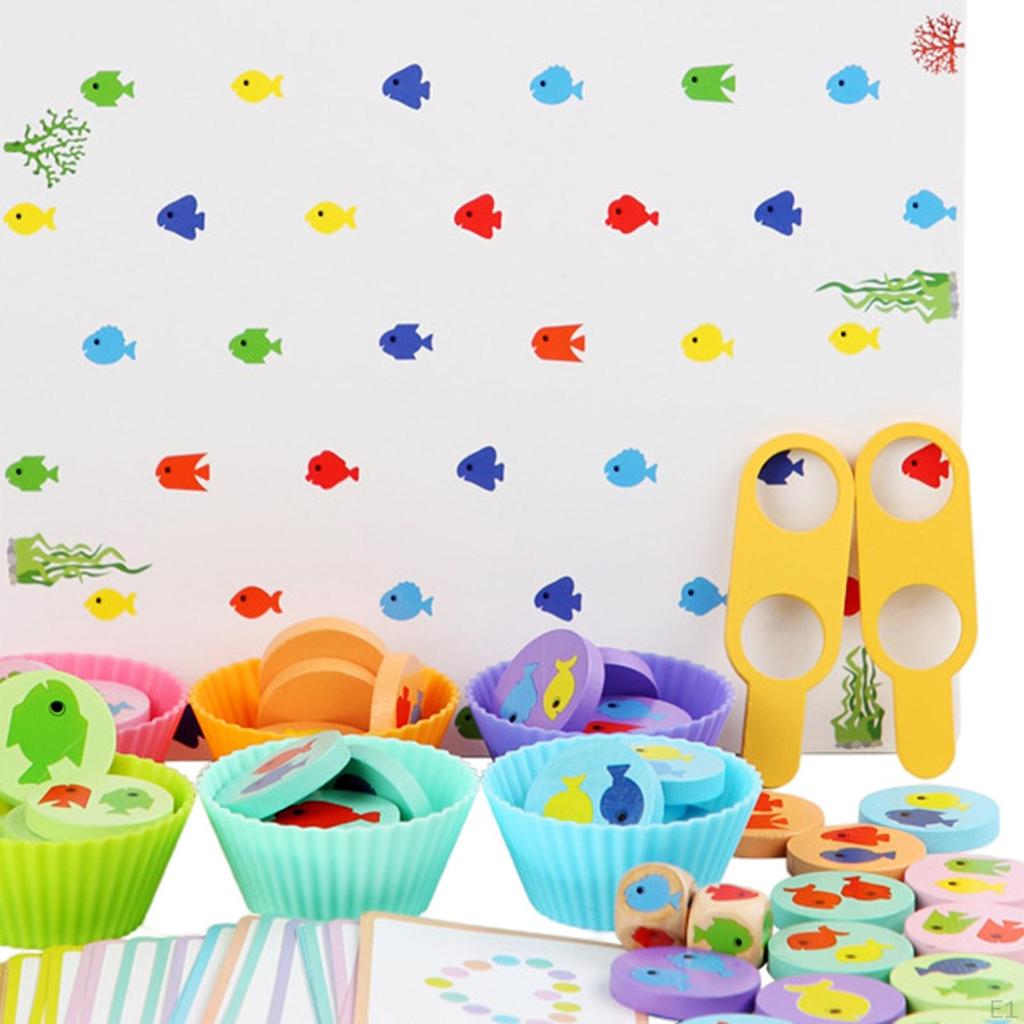 Holz Angeln Passende Spielzeug Karten Logische Entwicklung Bausteine für Kinder