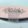 Strass Haarkamm weißer Kristall Tiara Braut Hochzeit Bankett Haarschmuck hochwertiger Legierungs-Strasskamm