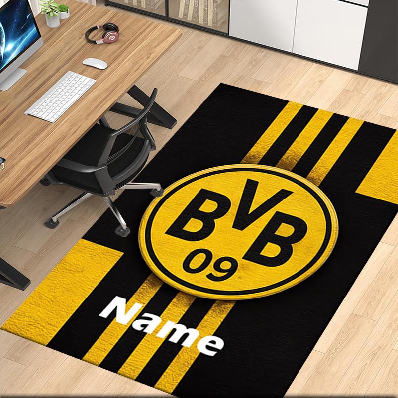 Custom Name BVB Printed Carpet, for Office Chair Living Room Bedroom Kitchen Room Decor Gifts.