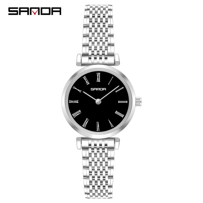 Sanda Summer Steel Band Couple Watches - Trendy Waterproof Wristwatches for Men and Women