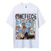ONE PIECE Merchandise Herren Sommer 2025 Lässiges Oversize-T-Shirt Atmungsaktive Baumwolle Tägliches Lounging und Comic-Themenpartys