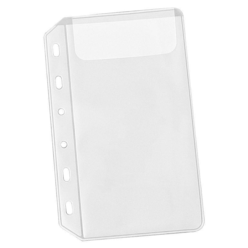 A7 6-Hole Loose Leaf Pockets Set PP Photo Album Refill Pages & PVC Zipper Bags for Planner Notebook Binder Accessories