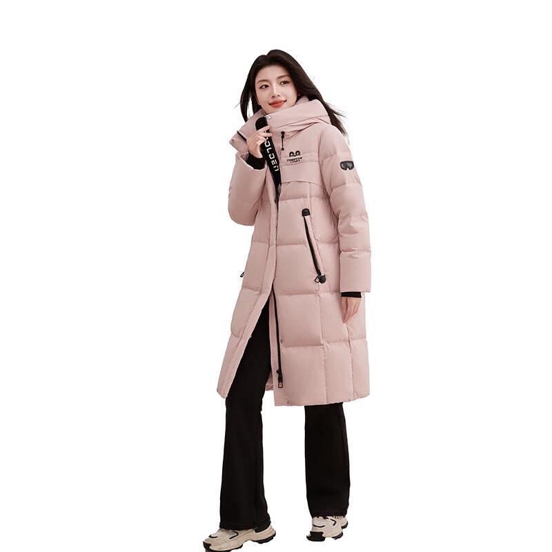 YAYA Women's 2024 Fall/Winter Long Hooded Down Jacket