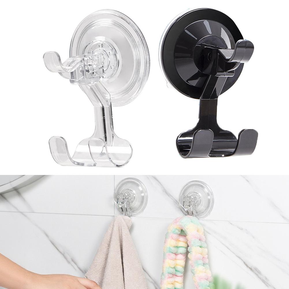 Large Suction Cup Hooks Double Towel Hanger For Shower Bathroom Kitchen Wall Storage Organizer Home Improvement Hardware