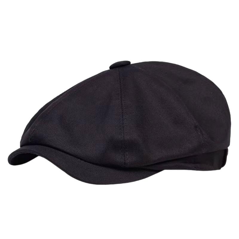 Dark Beret Cabbie Hat Oversized Painter Hat Beret Baker Boy Hat for Street Strolling Fashion Hat Props