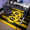 Vlastní jméno BVB Fan Gear Koberec Herní Koberec, Podložka na Podlahu do Ložnice Obývacího Pokoj Vstupní Koberec, Nápad na Domácí Dekoraci Dárek k Vánocům Narozeninám