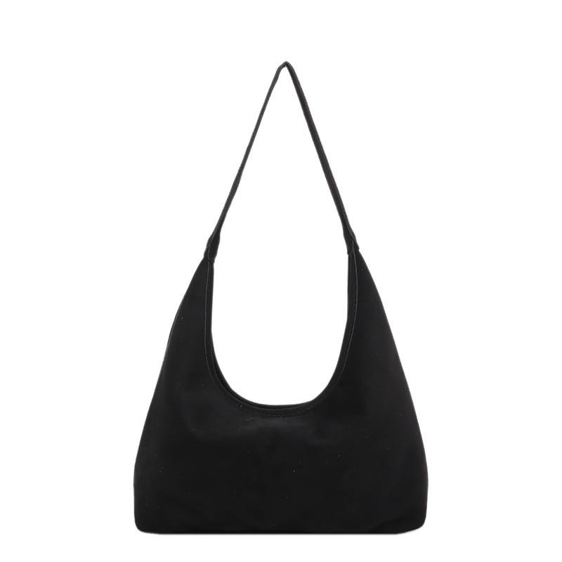 Large Capacity Stylish Vintage Suede Shoulder Bag For Women In Classic Black And Brown Tones Ideal For Everyday Use