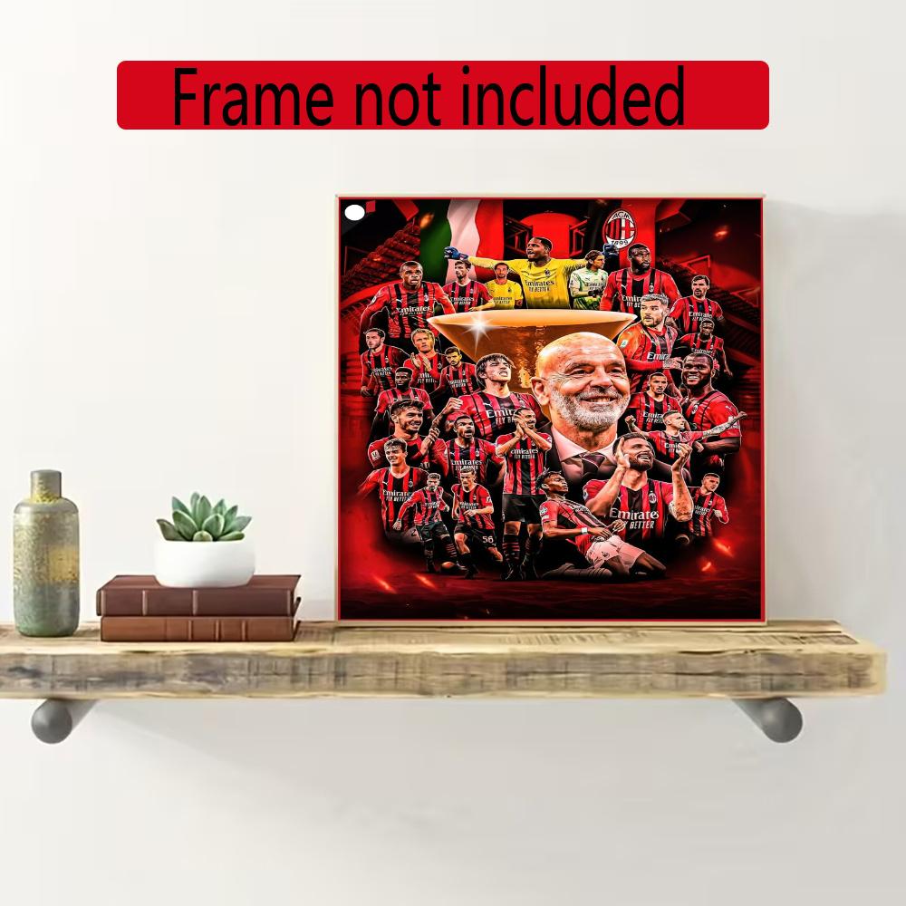 Ac Milan 5D Diy Diamond Painting Round Diamond Mosaic Suitable For Beginners Diamond Painting Rhinestones Gift Frameless