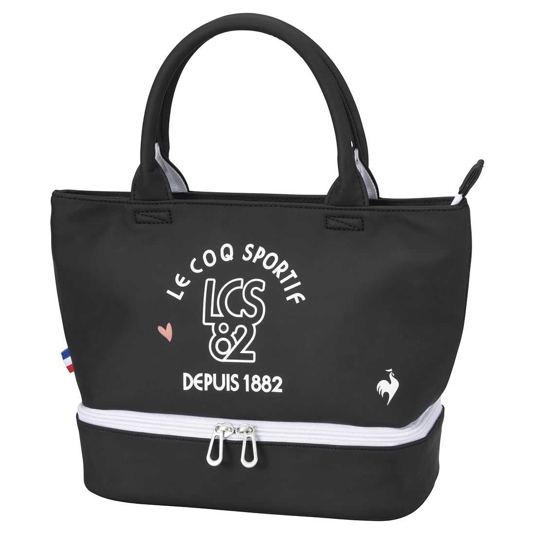 

Coq Mini Tote Bag Double Layer Cold Lining Round Pouch Golf QQCXJA42 BK00 [Le Sportif] Women s (Black)
