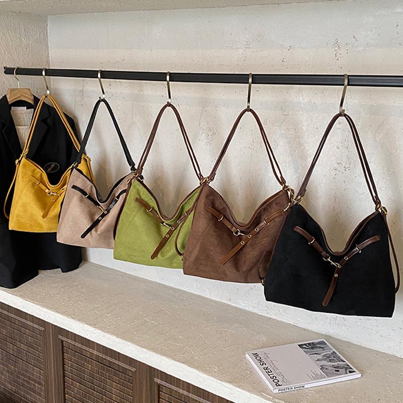 Yogodlns Lazy Style Retro Single Shoulder Underarm Bag Minimalist Tote Bag Large Capacity Commuting Bag Crossbody Bags