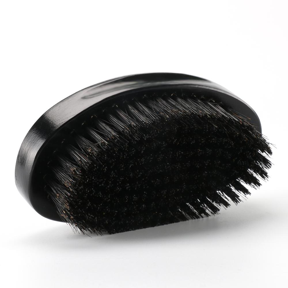 Abeis High Quality Hot Selling Custom Logo Medium Hard Boar Bristle Hairbrush Beech Wood Handle Wave Brush 360 for Men