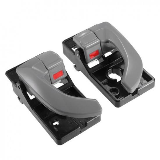 2x Car Interior Ide Door Handle Gray Left Right For Hyundai Tucson 2005-2009