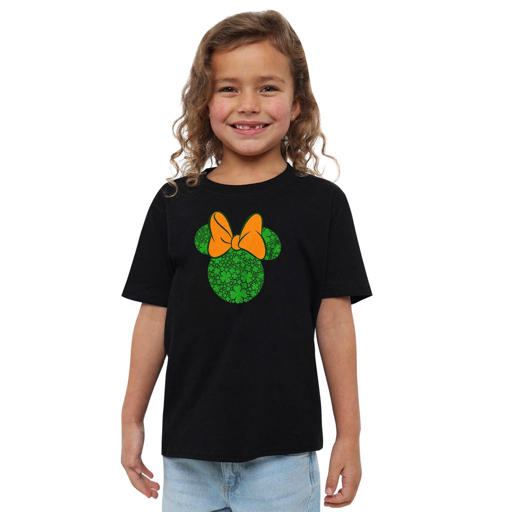Disney Childrens/Kids Shamrock Ears Minnie Mouse St Patricks Day T-Shirt