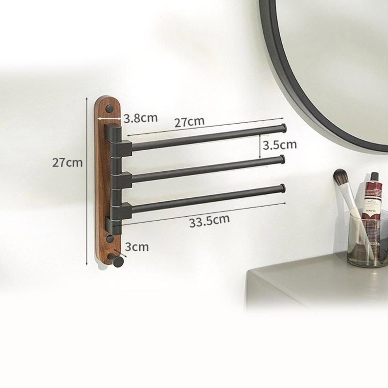 Platzsparender Handtuchhalter für Badezimmer Einfache Montage Doppelt ausziehbarer Stab Moderne Handtuchhalter für Badezimmerwand Tür