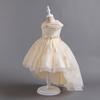Girls' formal dresses with trains, puff-skirted princess dresses, high-end dresses, and stage performance gowns