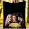 Hocus Pocus Thema Bedruckte Decke - Perfekt für Sofa, Bett, Reisen & Outdoor-Nutzung | Maschinenwaschbar, Gemütlich & Langlebig.