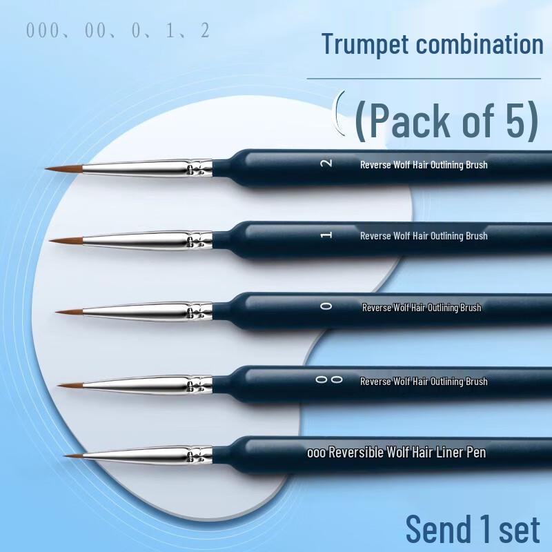 Weasel Hair Detail Paint Brush Set