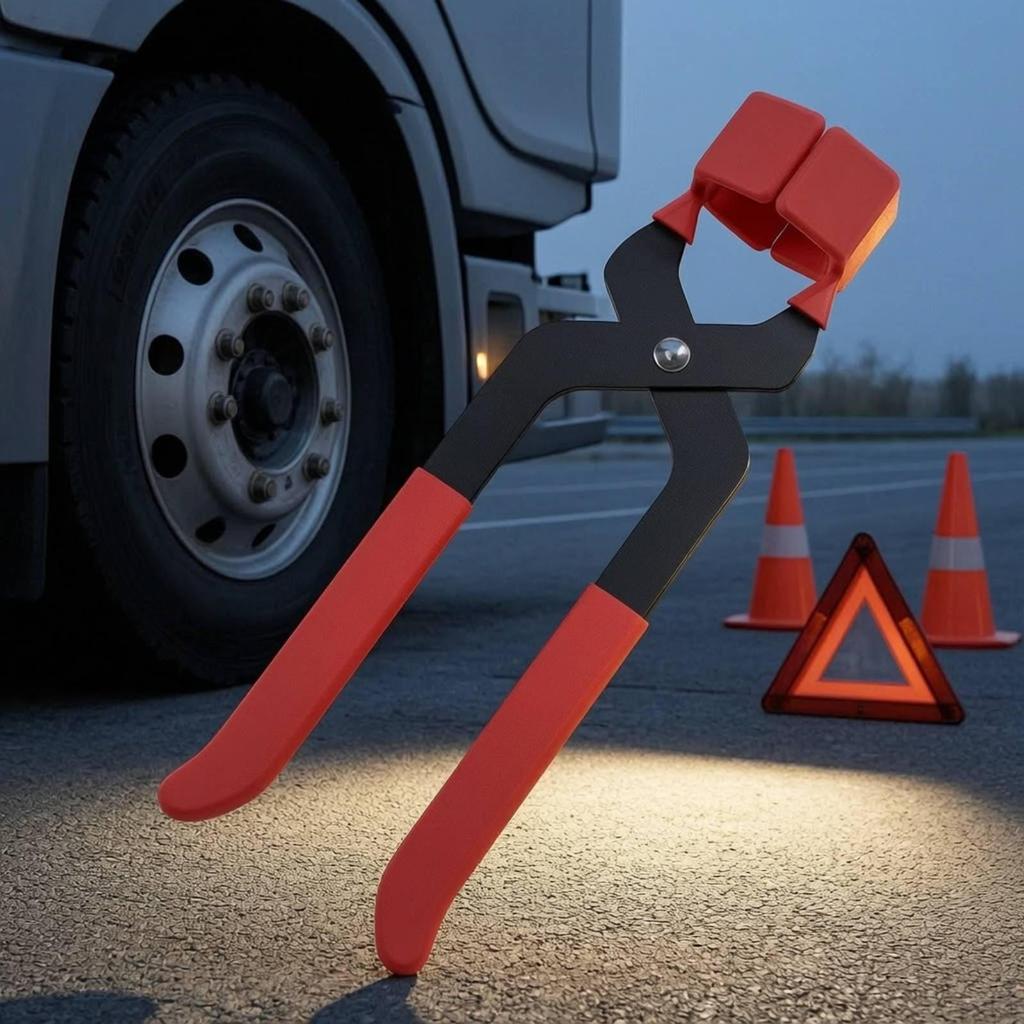 Wheel Nut Cap Plier Scratch Puller Firm Hold Pliers with Rubber Jaw for Vehicle