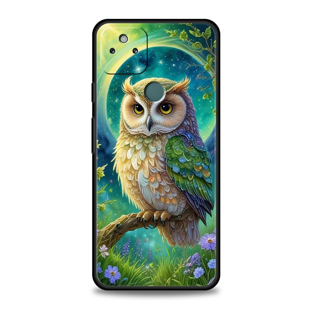 Phone Case Cover for Google Pixel 10 9 8 7 6 7A 6A Pro Shockproof Soft TPU 10 9 Pro XL Shell Capas Fundas Cartoon Cute Owl Bags