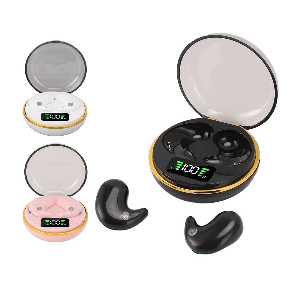 Bluetooth Earbuds with Digital Display Charging Case Stereo Wireless Earphones for Sleep Work Music