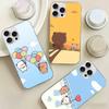 Cute Bubu Dudu Cartoon For IPhone 17 16 15 14 13 12 11 Plus Pro Max Satin Colorful Glossy Surface Phone Case