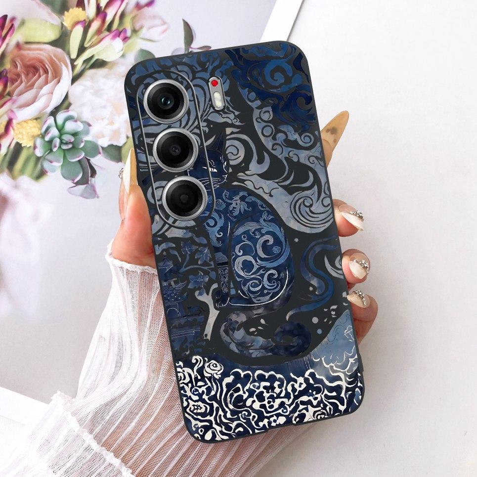 Hülle für Tecno Camon 40 Pro CM7 CM6 Handyhüllen für Camon 40 4G CM5 Niedliche Cartoon-Tiere Cooler Drache Löwe Weiches TPU Schwarze Abdeckung