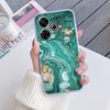 For Redmi 13 4G Phone Case Brown Leopard Print Soft Silicone TPU Cover Colorful Marble Fundas For Xiaomi Redmi 13 Redmi13 Coque