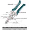 1Pcs Multifunctional Foldable Wire Stripper Crimper Cable Cutter Pliers Electrician Cable Cutting Wiring Pulling Stripping Tools