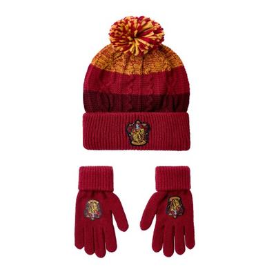 Childrens/Kids Gryffindor Beanie & Gloves Set