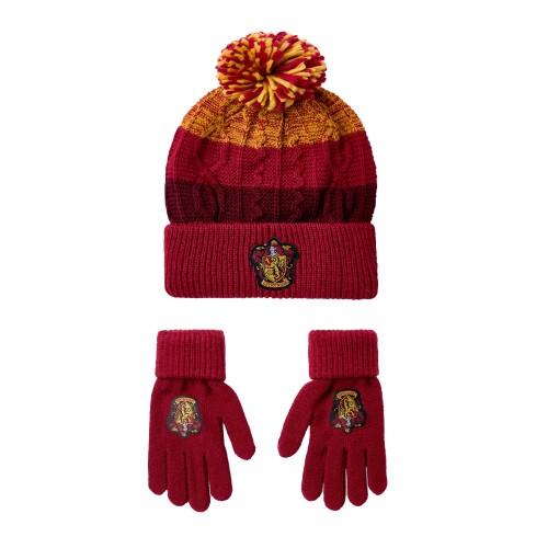 Harry Potter Childrens/Kids Gryffindor Beanie & Gloves Set