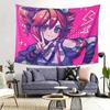 Vocaloid Kasane Teto Wall Tapestry  Playful Peace Sign Pose Retro Anime Aesthetic Trendy Room Decor for UTAU  Vocaloid Fans