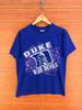 Vintage 80s Duke Blue Devils T-Shirt - Nutmeg Mills NCAA - Size M