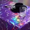 3 Pack Purple Plastic Tablecloths, Disposable Rectangular Table Cover for Theme Halloween Birthday Party Decorations