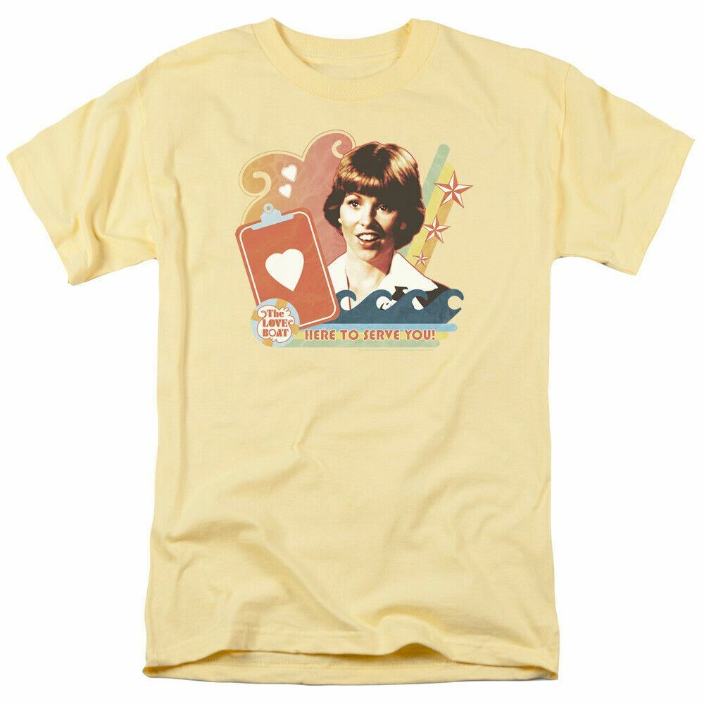 

26 The Love Boat Here To Serve T Shirt Mens Licensed Classic TV Show Banana Unisex T-Shirt XXXXL