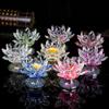 Tall Feet Quartz Crystal Lotus Multicolor Tall Feet Lotus Figurines  Wedding Party