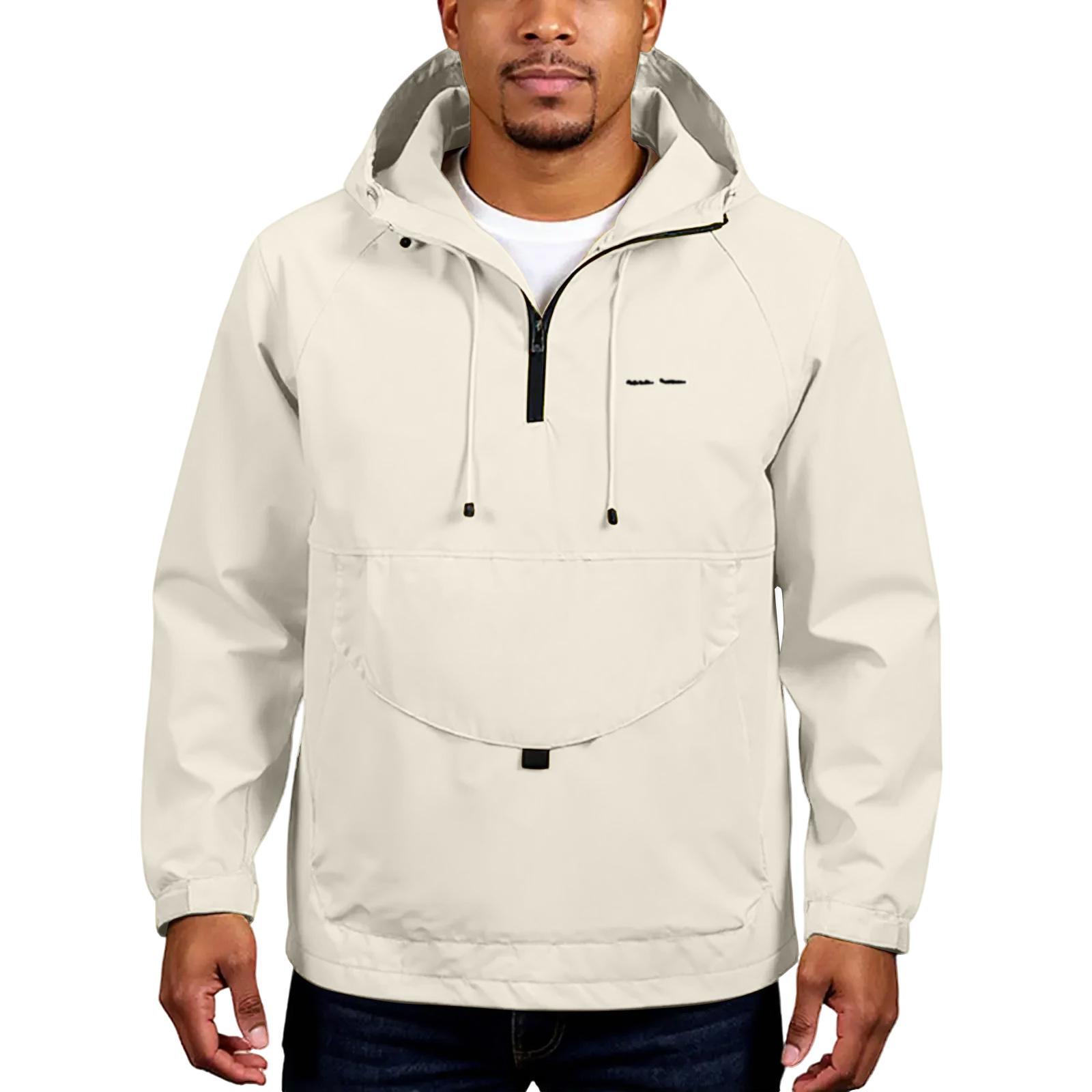 

BRAC-Мужской ветрозащитный и водонепроницаемый костюм для активного отдыха, пеших прогулок и рыбалки, куртка-пуловер S бежевый