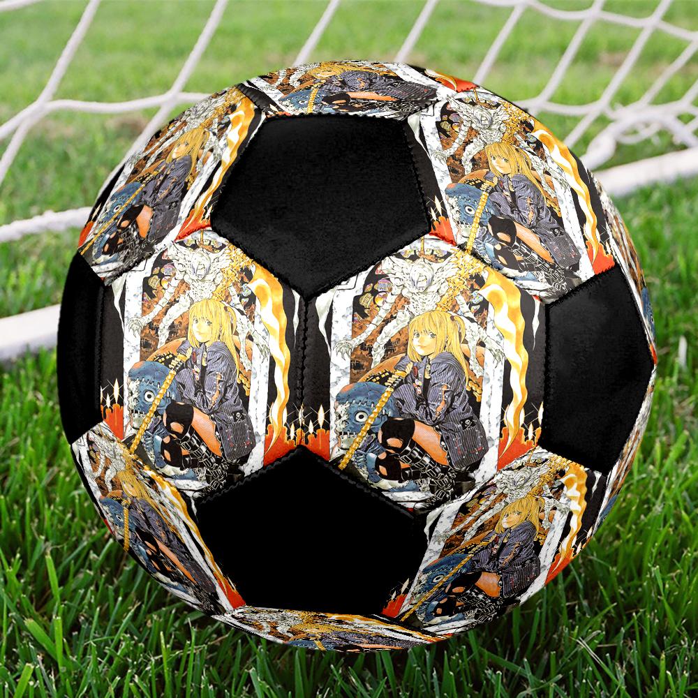 Soccer Ball Colorful Machine Stitched PVC Size 5 Team Training Competition Ready Durable High-Bounce Cool Sports Gift