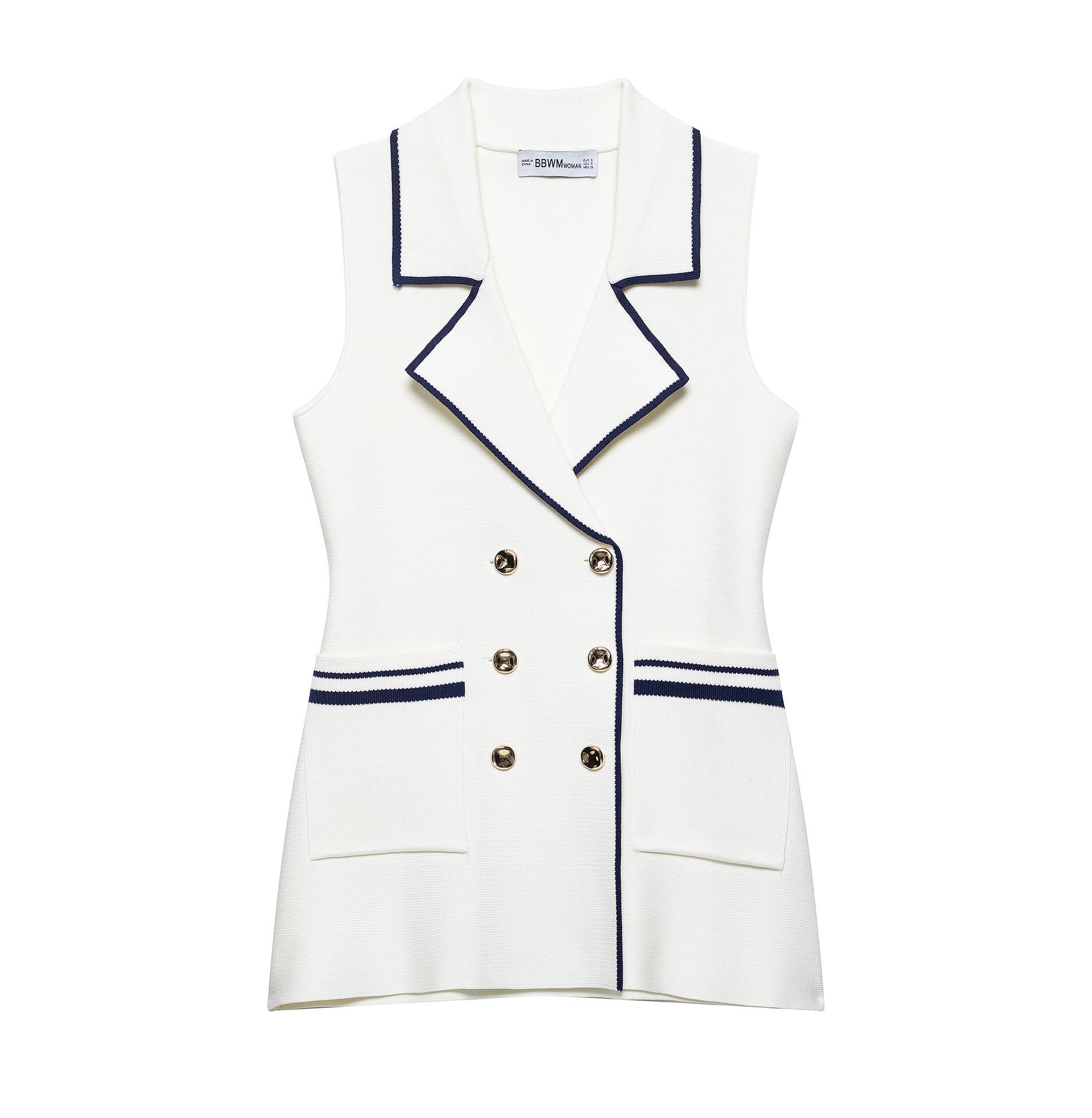 European & American Women s Knit Vest - Trendy INS Celebrity Style Medium белый