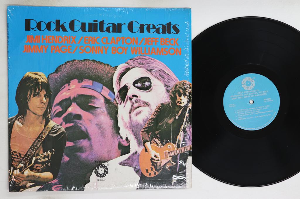 LP Record JIMI HENDRIX, ERIC CLAPTON, JEFF BE - Rock Guitar Greats SPB4042 SPRONGBOARD 1975 US Rock Used