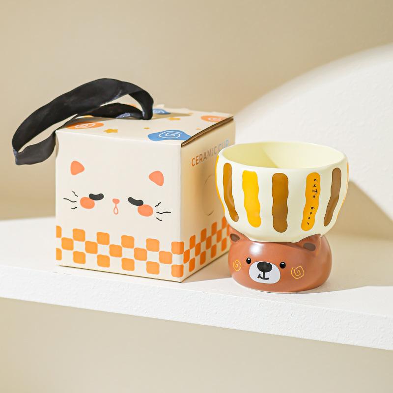Wysoki Uroczy Kubek Śniadaniowy Kubek na Mleko Biurowy Kubek do Picia Ceramiczny Kubek dla Pary Kubek dla Najlepszego Przyjaciela Codzienny Kubek