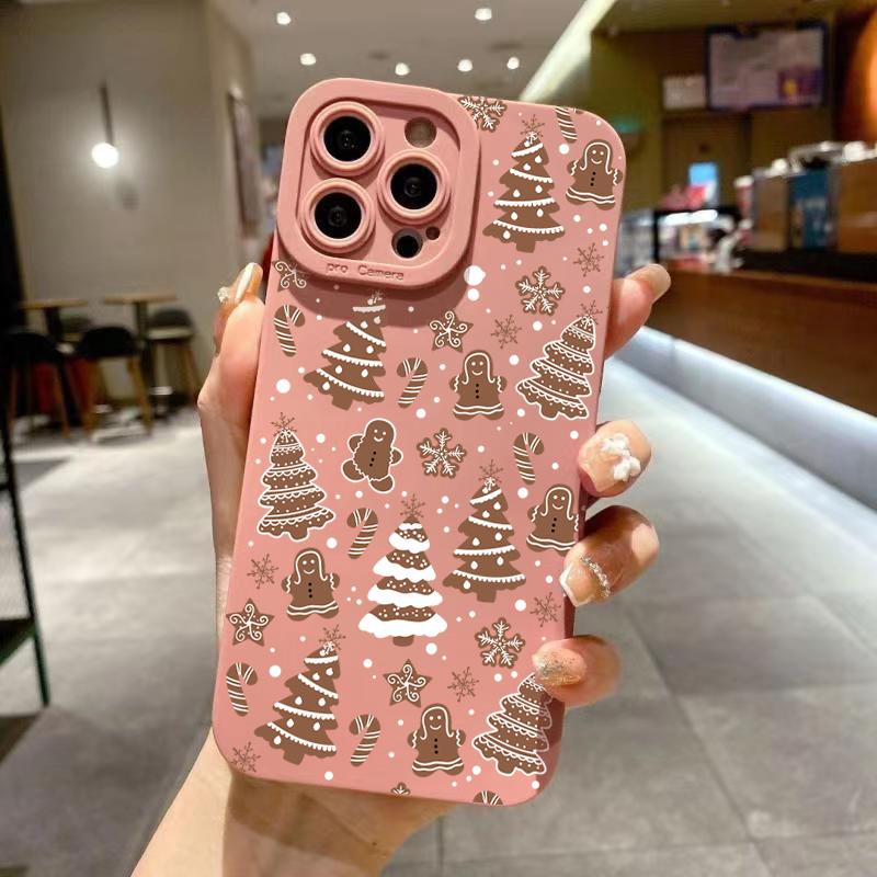 Christmas Tree Graphic Phone Case For iPhone 16 Pro Max 15 14 13 12 11 XS X XR 7 8 Plus SE 2022 Shockproof Silicone Bumper Cover