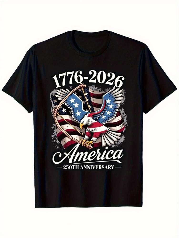 USA 250th Anniversary 1776‑2026 Eagle Flag July 4th T‑Shirt