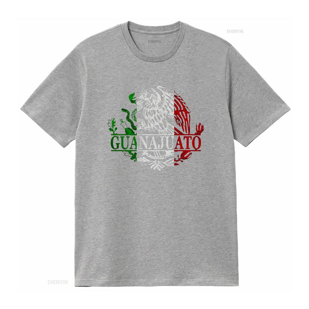 Guanajuato Mexico Eagle Emblem T Shirt Vintage Washed Unisex Fashion Top For Everyday Wear Homme Soft Casual Comfortable