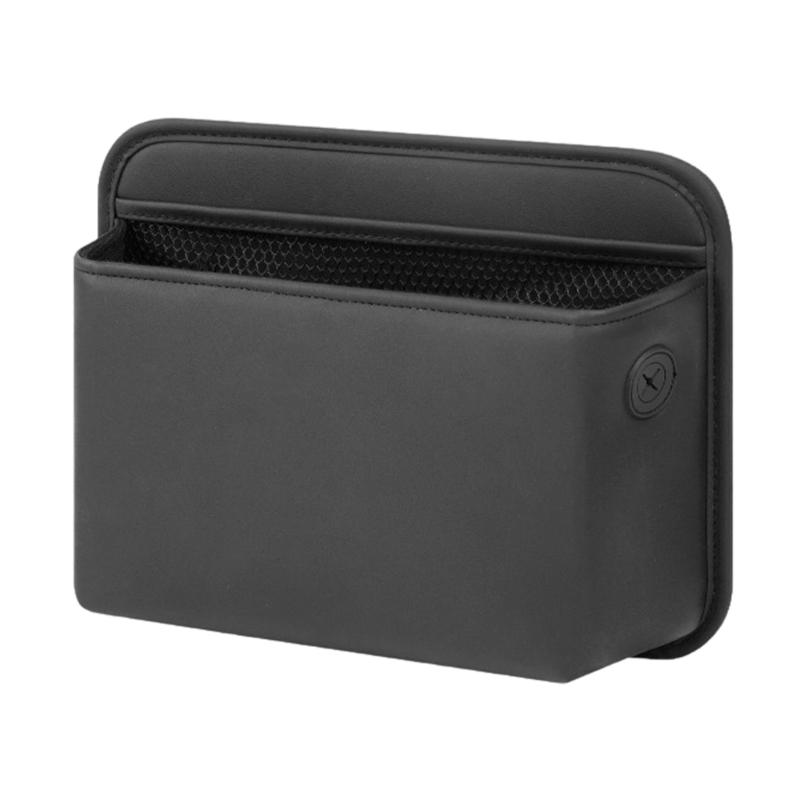 Leather Automotive Trash Can Dust Bin With Leakproof And Easy Clean Features For Car Cabin Organization Quick Install