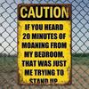 Funny Metal Wall Sign Vintage Bedroom Humor Warning Art Decor for Bar Cafe