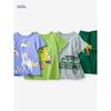 Source Factory Directly Supplies European and American Cartoon Animal Children's T-Shirts, 2025 Summer Short-Sleeved Boys' T-Shirts