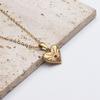 Elegant Red Diamond Heart Necklace Pendant with Clavicle Chain – Luxurious Jewelry Accessory