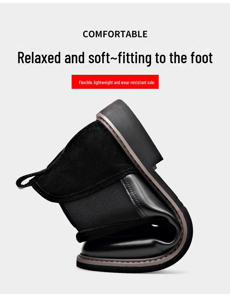 Men's Trendy Velvet-Lined Martin Chelsea Boots for Autumn/Winter